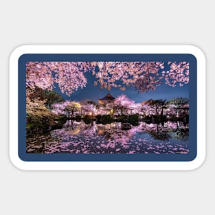 BLOSSOM FLOWERS THROW NIGHT SKY Sticker